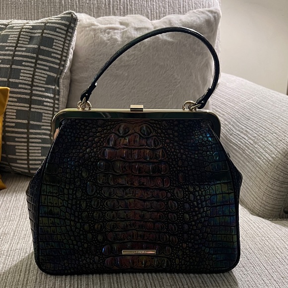 Brahmin Iridescent Crocodile Embossed Shoulder Bag - Picture 4 of 9